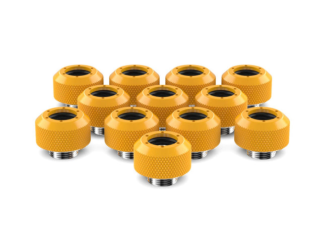 PrimoChill 1/2in. Rigid RevolverSX Series Fitting - 12 pack - PrimoChill - KEEPING IT COOL Yellow