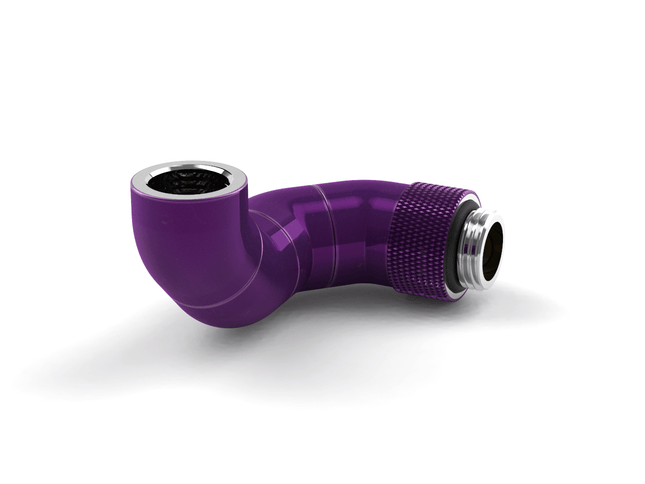 BSTOCK: PrimoChill Male to Female G 1/4 180 Degree Triple Rotary Elbow Fitting - Candy Purple - PrimoChill - KEEPING IT COOL