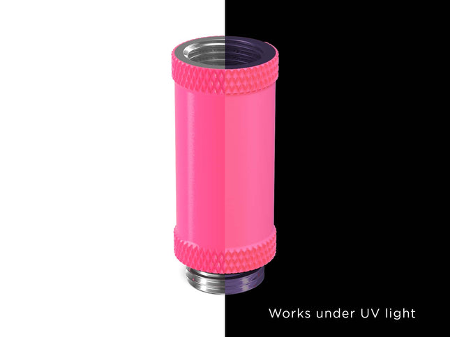 PrimoChill Male to Female G 1/4in. 35mm SX Extension Coupler - PrimoChill - KEEPING IT COOL UV Pink