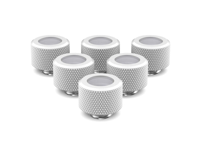 PrimoChill 14mm OD Rigid SX Fitting - 6 Pack - PrimoChill - KEEPING IT COOL Sky White