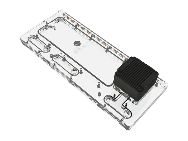 Bykski Distro Plate for InWin H-Frame 2.0 - FROSTED PMMA w/ 5v Addressable RGB (RBW) - Pump Included (RGV-INW-HF2.0-P-F-K)