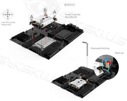 Bykski CPU-SR4189-X Intel Copper/Ice Lake CPU Water Cooling Block - Full Metal - Nickel Plated (LGA 4189)