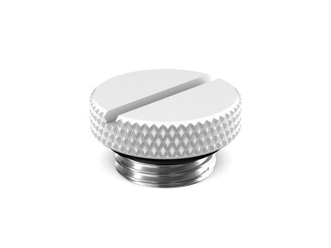 PrimoChill G 1/4in. SX Knurled Slotted Stop Fitting - PrimoChill - KEEPING IT COOL Sky White