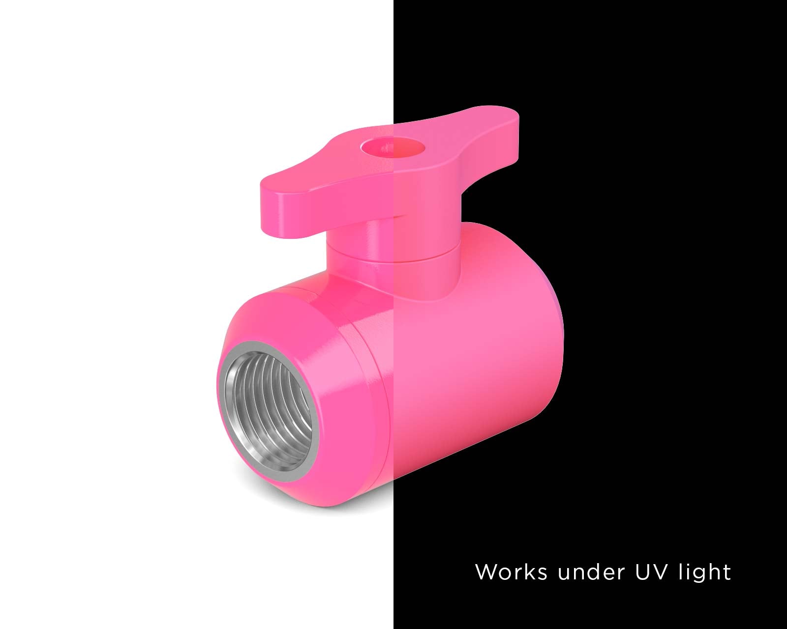 PrimoChill Female to Female G 1/4 Drain Ball Valve - PrimoChill - KEEPING IT COOL UV Pink