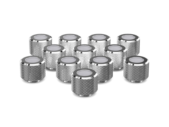 PrimoChill 12mm OD Rigid SX Fitting - 12 Pack - PrimoChill - KEEPING IT COOL Silver Nickel