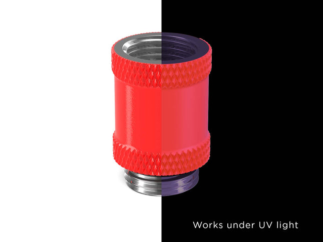 PrimoChill Male to Female G 1/4in. 20mm SX Extension Coupler - PrimoChill - KEEPING IT COOL UV Red