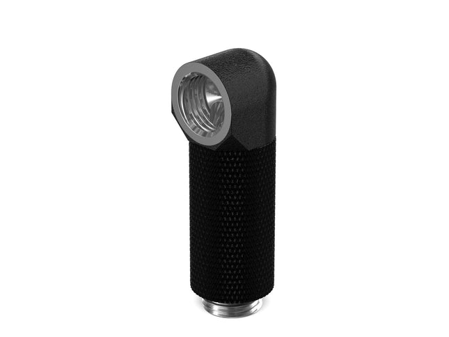 PrimoChill Male to Female G 1/4in. 90 Degree SX Rotary 35mm Extension Elbow Fitting - PrimoChill - KEEPING IT COOL TX Matte Black