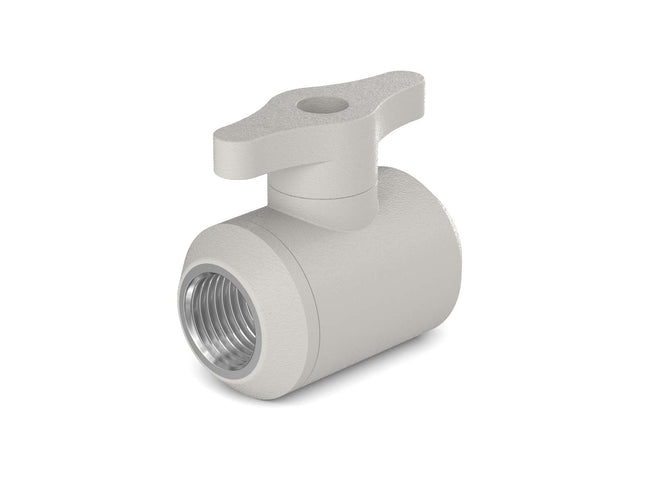 PrimoChill Female to Female G 1/4 Drain Ball Valve - PrimoChill - KEEPING IT COOL TX Matte Silver