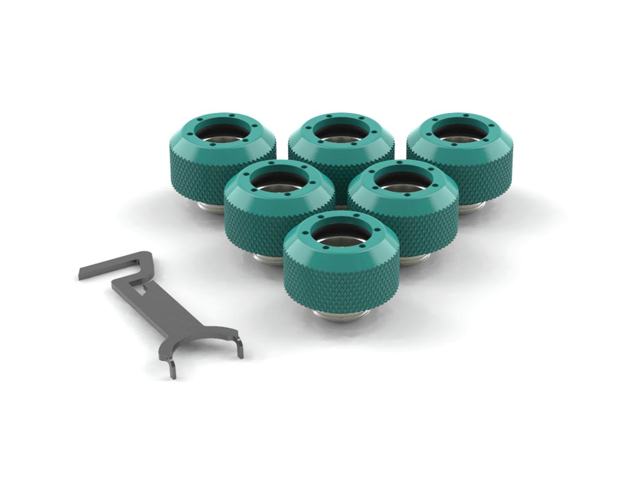 PrimoChill 1/2in. Rigid RevolverSX Series Fitting - 6 pack - PrimoChill - KEEPING IT COOL Teal