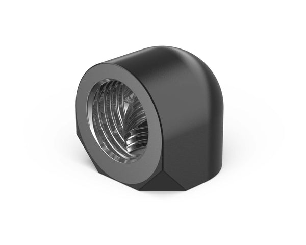 PrimoChill Female to Female G 1/4in. 90 Degree SX Elbow Fitting - PrimoChill - KEEPING IT COOL Satin Black