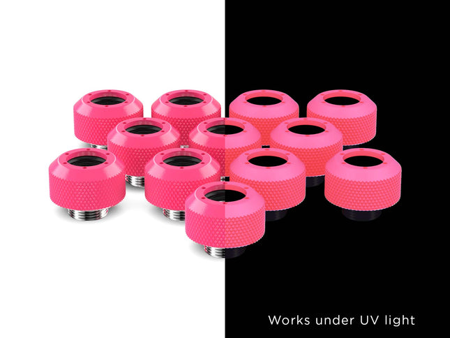 PrimoChill 1/2in. Rigid RevolverSX Series Fitting - 12 pack - PrimoChill - KEEPING IT COOL UV Pink