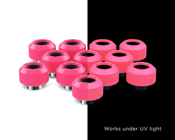 PrimoChill 1/2in. Rigid RevolverSX Series Fitting - 12 pack - PrimoChill - KEEPING IT COOL UV Pink