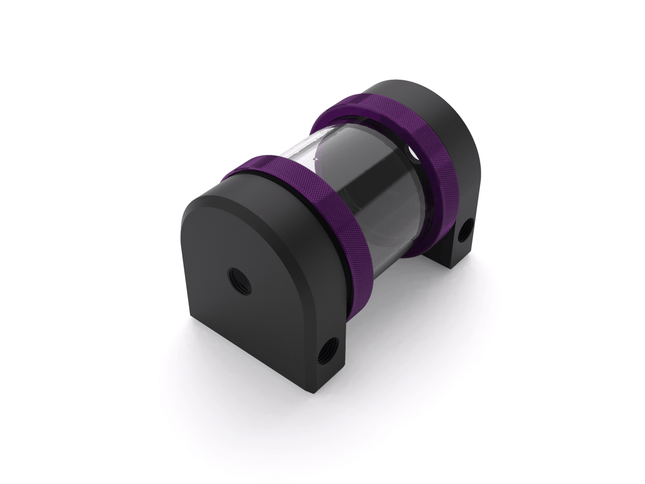 PrimoChill CTR Hard Mount Phase II Reservoir - Black POM - 80mm - PrimoChill - KEEPING IT COOL Candy Purple