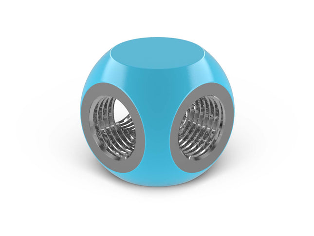 PrimoChill G 1/4in. 3-Way SX Female T Adapter - PrimoChill - KEEPING IT COOL Sky Blue