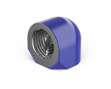PrimoChill Female to Female G 1/4in. 90 Degree SX Elbow Fitting - PrimoChill - KEEPING IT COOL True Blue