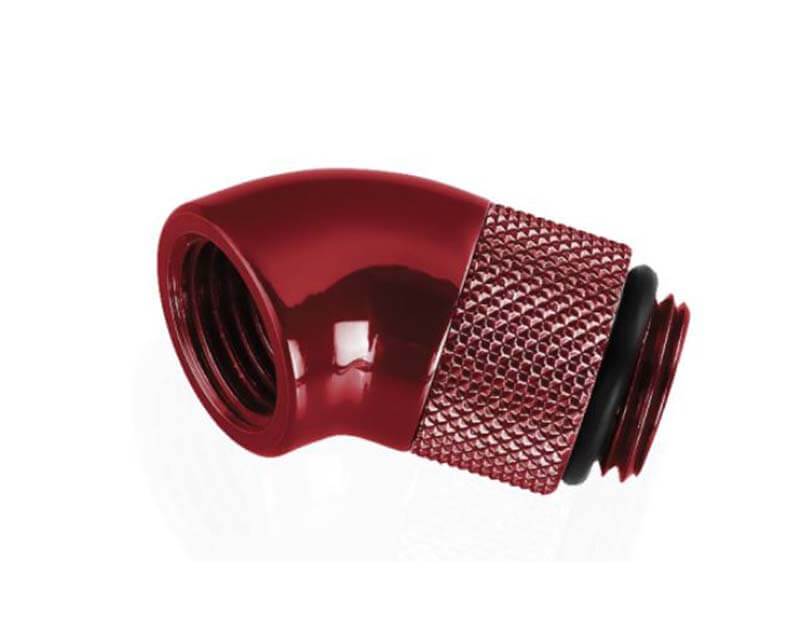 Bykski G 1/4in. Male to Female 45 Degree Rotary Elbow Fitting (B-RD45-X) - PrimoChill - KEEPING IT COOL Red