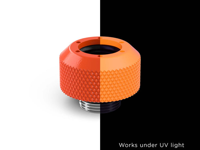 PrimoChill 1/2in. Rigid RevolverSX Series Fitting - PrimoChill - KEEPING IT COOL UV Orange