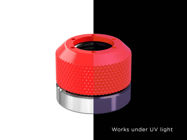 PrimoChill 1/2in. Rigid RevolverSX Series Coupler G 1/4 Fitting - PrimoChill - KEEPING IT COOL UV Red