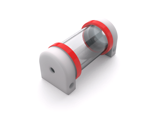 PrimoChill CTR Hard Mount Phase II Reservoir - White POM – 120mm - PrimoChill - KEEPING IT COOL UV Red