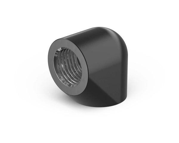 PrimoChill Female to Female G 1/4in. 90 Degree SX Extended Elbow Fitting - PrimoChill - KEEPING IT COOL Satin Black