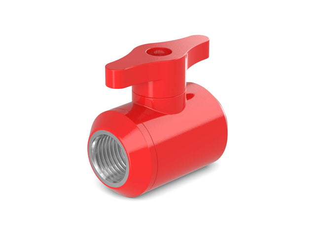 PrimoChill Female to Female G 1/4 Drain Ball Valve - PrimoChill - KEEPING IT COOL Razor Red