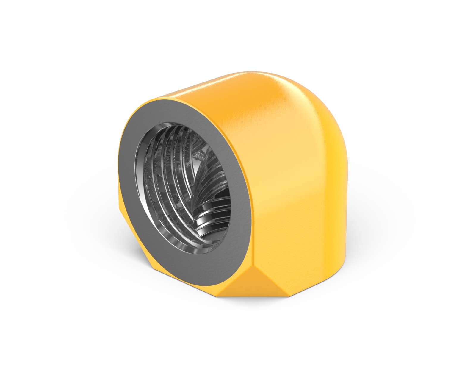 PrimoChill Female to Female G 1/4in. 90 Degree SX Elbow Fitting - PrimoChill - KEEPING IT COOL Yellow