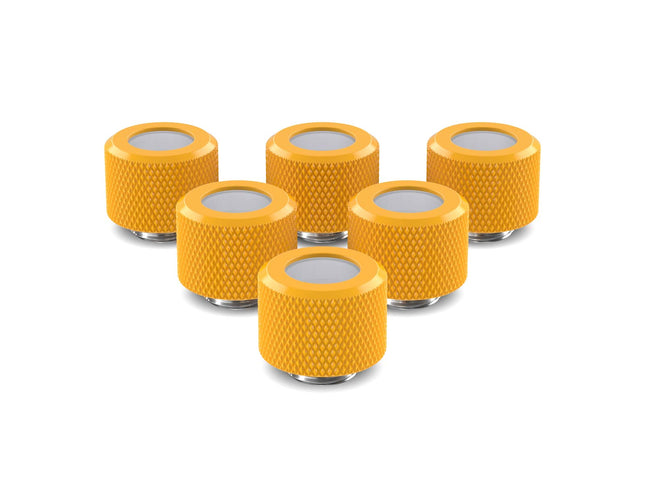 PrimoChill 12mm OD Rigid SX Fitting - 6 Pack - PrimoChill - KEEPING IT COOL Yellow