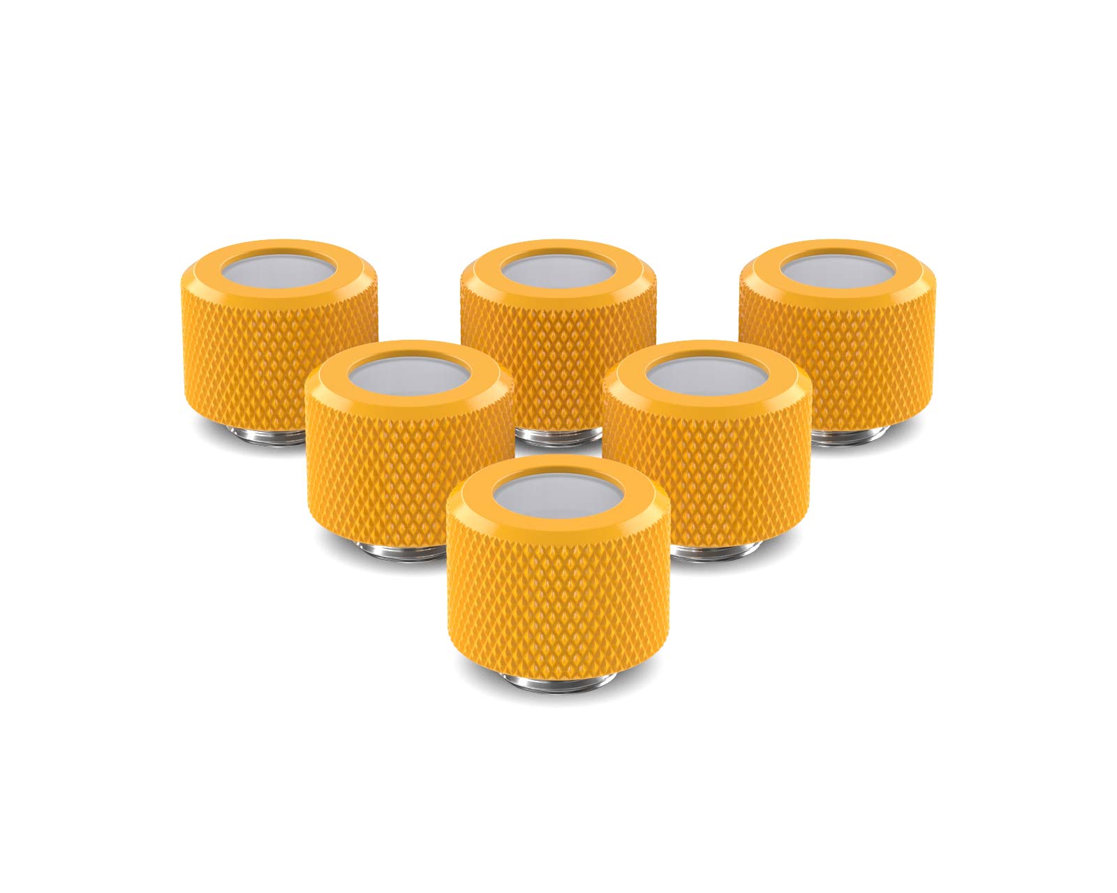 PrimoChill 12mm OD Rigid SX Fitting - 6 Pack - PrimoChill - KEEPING IT COOL Yellow