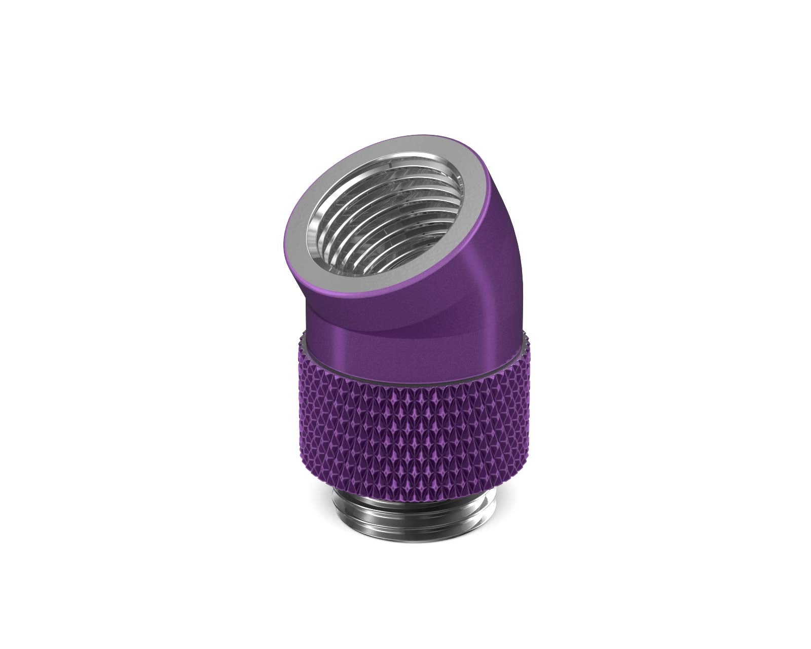PrimoChill Male to Female G 1/4in. 30 Degree SX Rotary Elbow Fitting - PrimoChill - KEEPING IT COOL Candy Purple