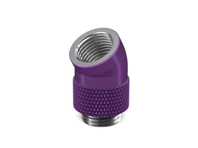 BSTOCK:PrimoChill Male to Female G 1/4in. 30 Degree SX Rotary Elbow Fitting - Candy Purple