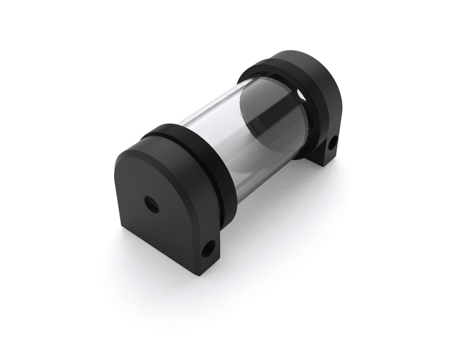 PrimoChill CTR Hard Mount Phase II Reservoir - Black POM - 120mm - PrimoChill - KEEPING IT COOL TX Matte Black