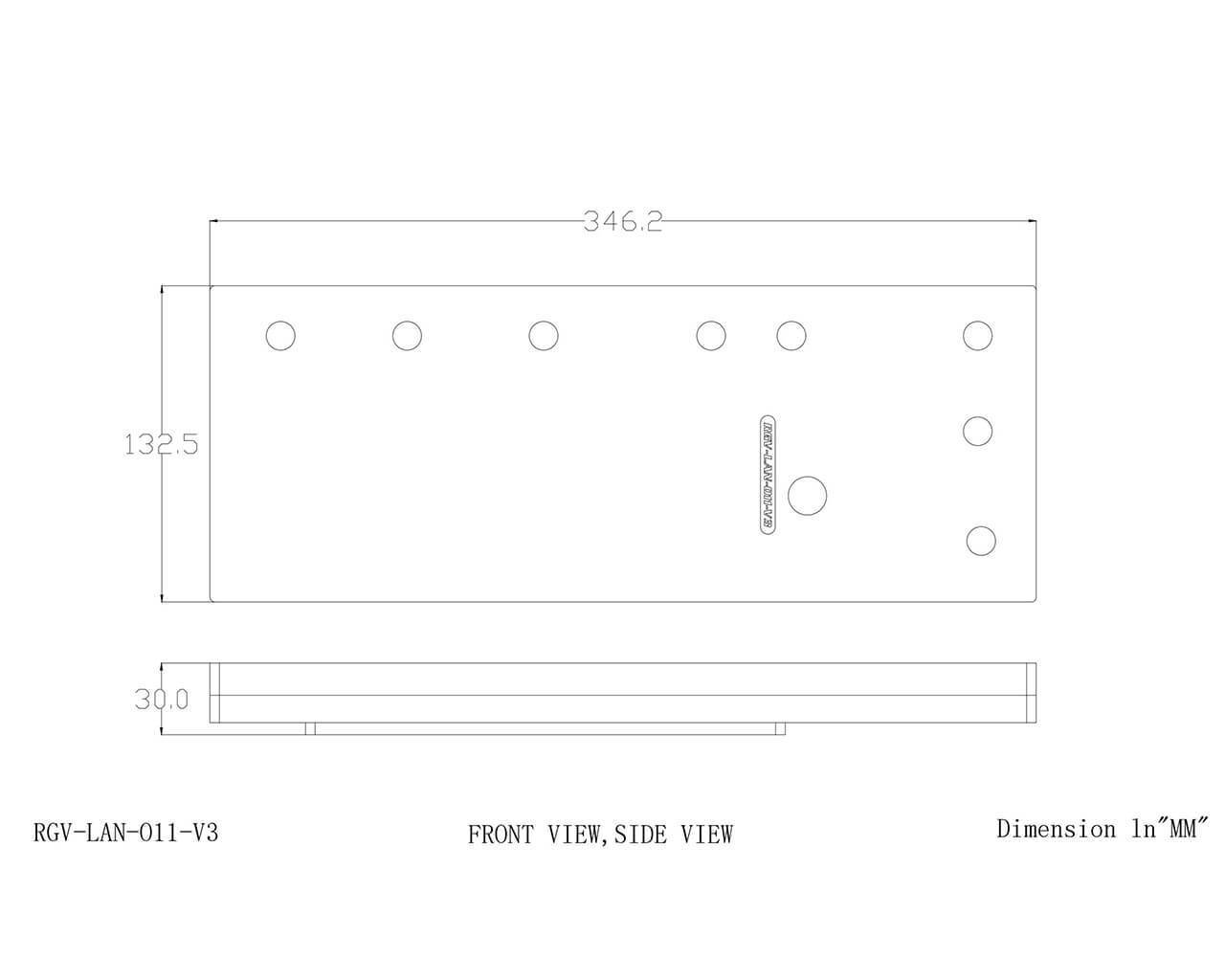 Bykski Distro Plate For Lian Li PC-011 - Frosted PMMA w/ 5v Addressable RGB (RBW) (RGV-LAN-011-P-F-K)