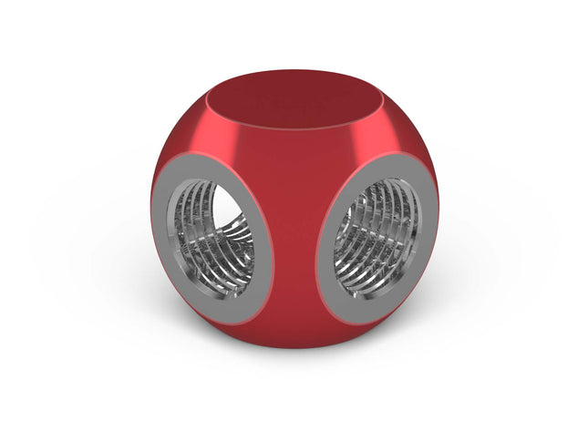 PrimoChill G 1/4in. 3-Way SX Female T Adapter - PrimoChill - KEEPING IT COOL Candy Red