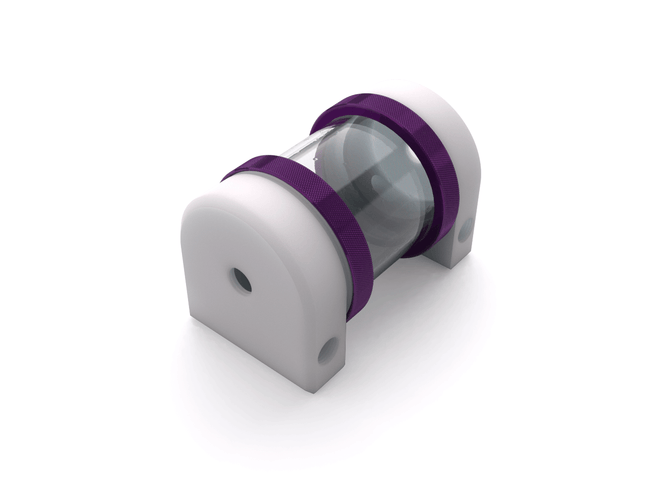 PrimoChill CTR Hard Mount Phase II Reservoir - White POM - 80mm - PrimoChill - KEEPING IT COOL Candy Purple