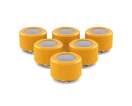 PrimoChill 16mm OD Rigid SX Fitting - 6 Pack - PrimoChill - KEEPING IT COOL Yellow