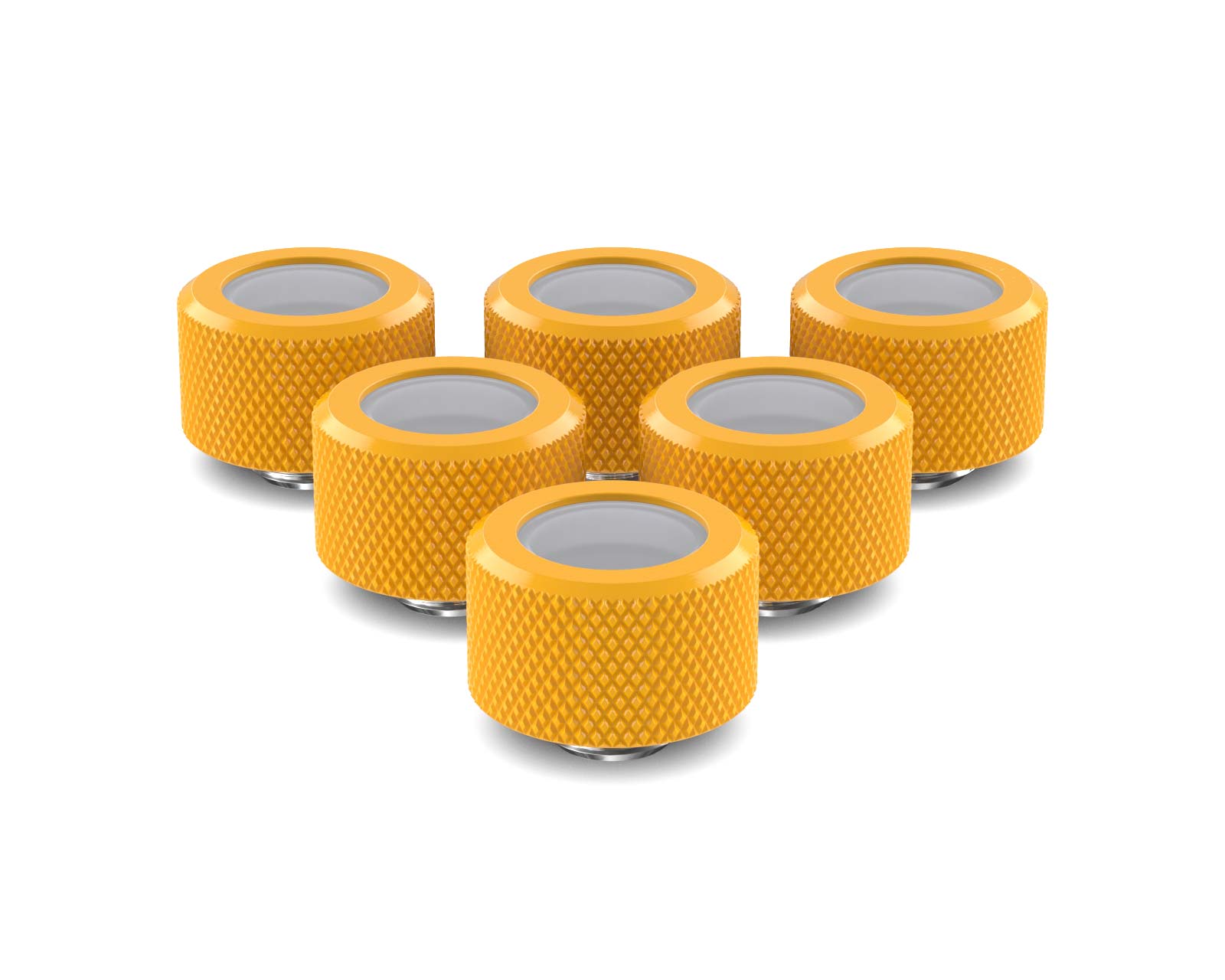 PrimoChill 16mm OD Rigid SX Fitting - 6 Pack - PrimoChill - KEEPING IT COOL Yellow