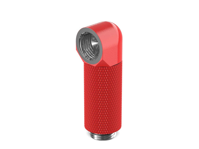 PrimoChill Male to Female G 1/4in. 90 Degree SX Rotary 35mm Extension Elbow Fitting - PrimoChill - KEEPING IT COOL Razor Red