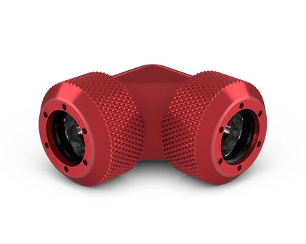 PrimoChill 1/2in. Rigid RevolverSX 90 Degree Fitting Set - PrimoChill - KEEPING IT COOL Candy Red